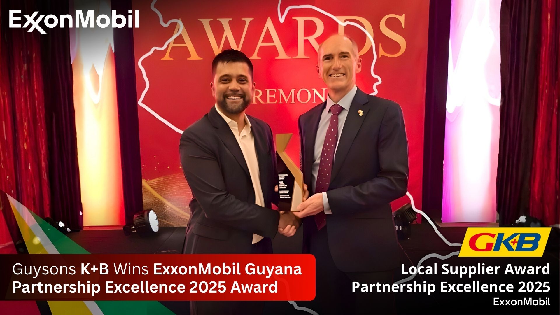 Guysons K+B Wins ExxonMobil Guyana Partnership Excellence 2025 Award